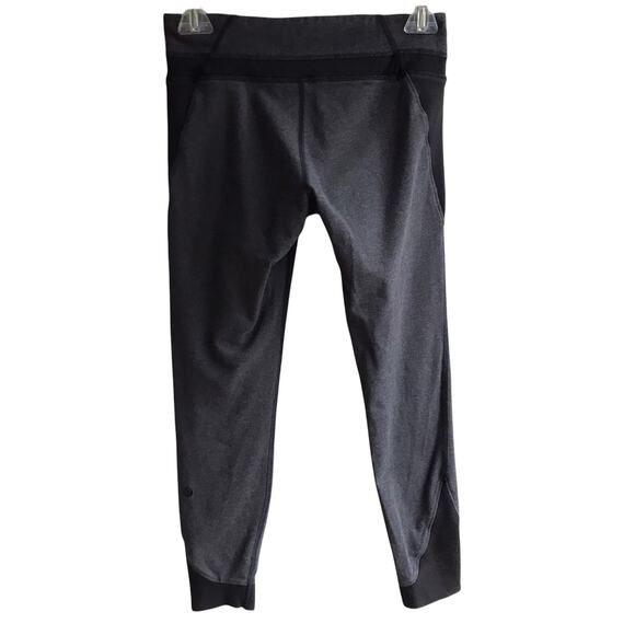 Lululemon Refine Crop Leggings Size 4 Colorblock Stretch Cotton Pants Gym Run - Picture 2 of 16